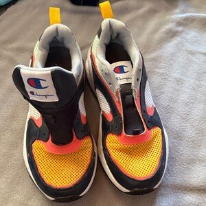 Champion Kids' Black, Yellow, and Pink Sneakers